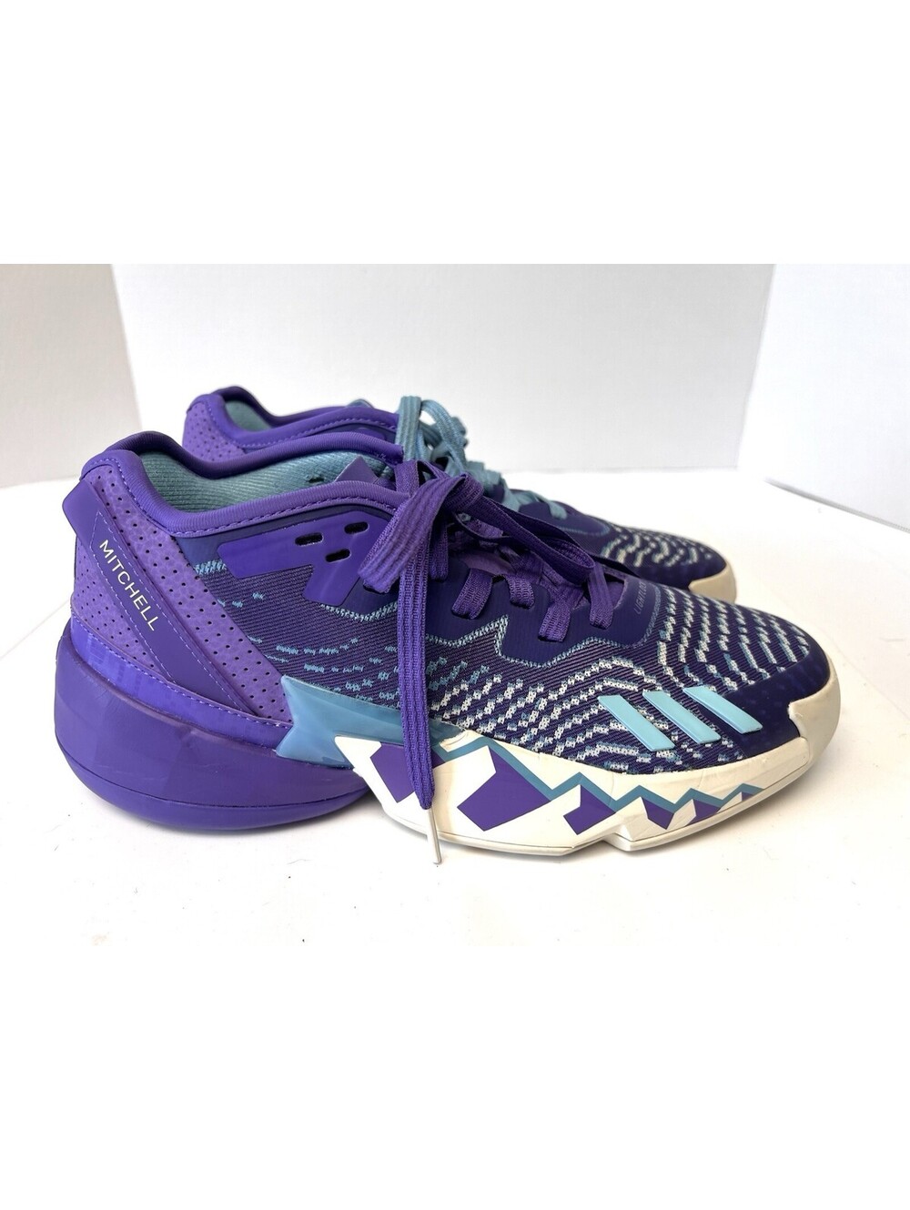 Adidas D.O.N Mitchell Lightlock Issue 4 Jazz Sneakers Men's 7 Basketball Purple